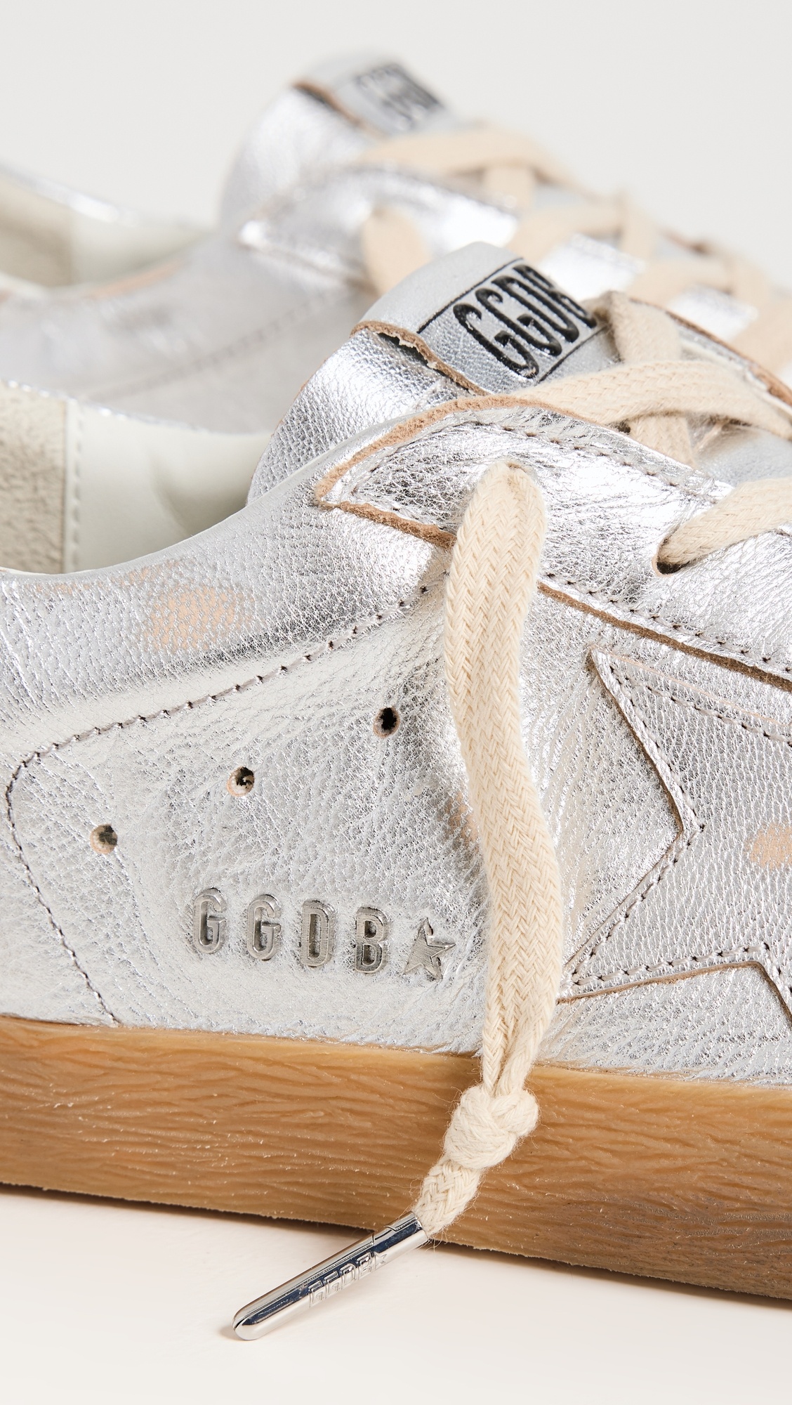 Super-Star Laminated Upper Star Sneakers and Heel with Metal Lettering - 5