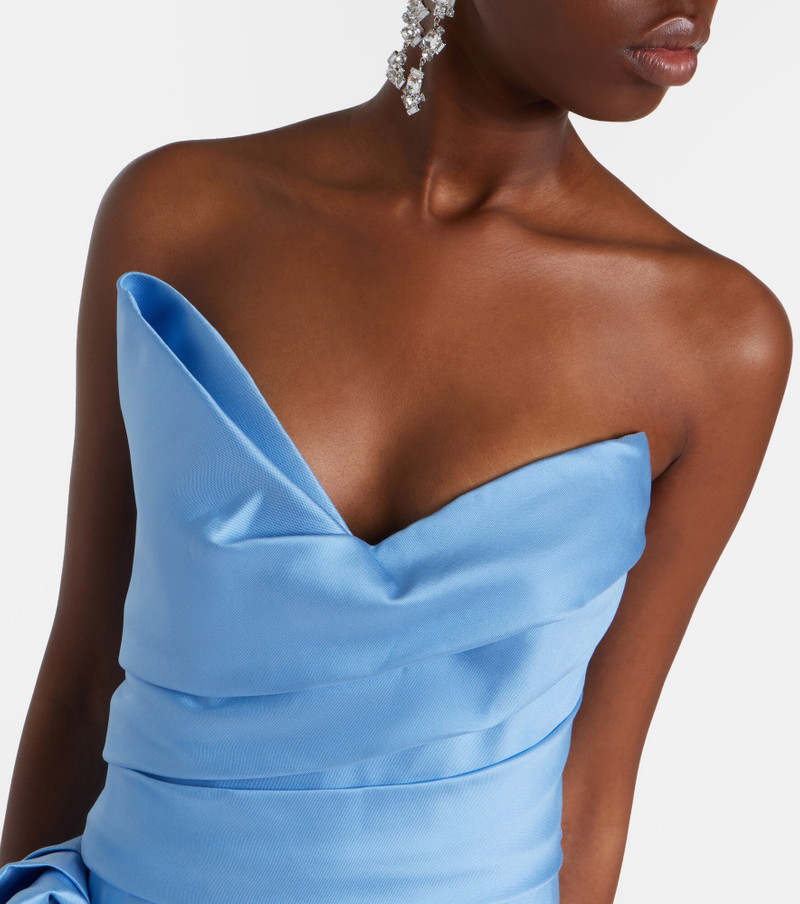 Draped asymmetric bustier gown 3