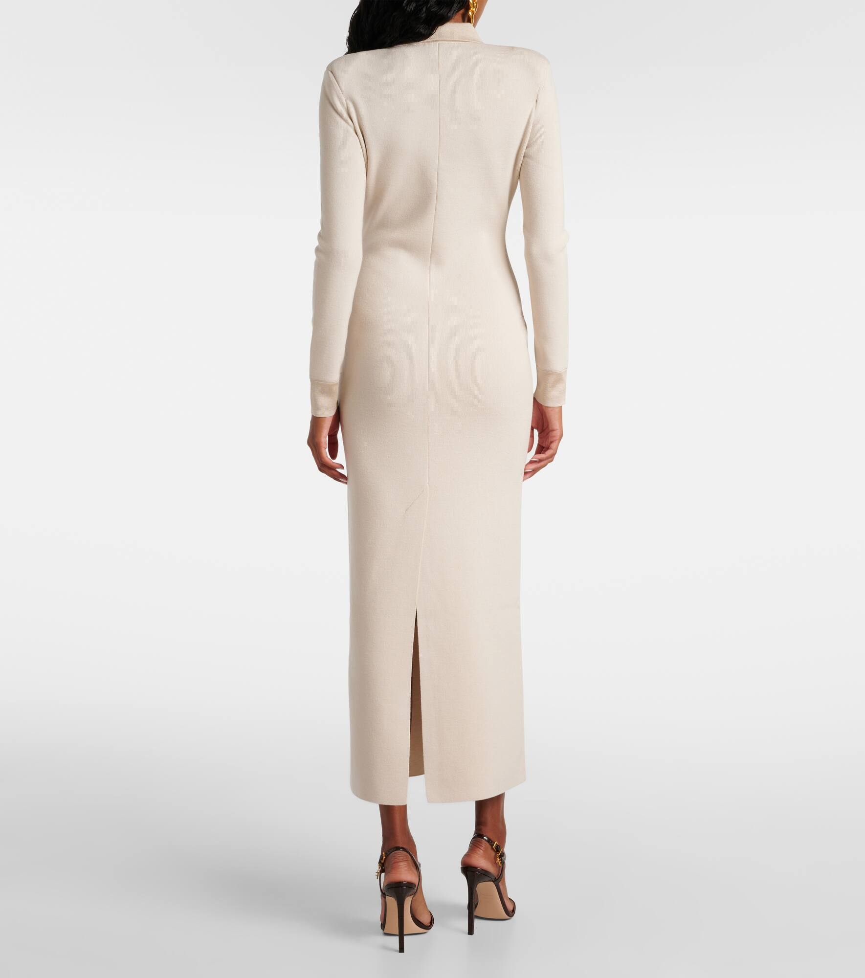 Wool and silk-blend polo dress - 3