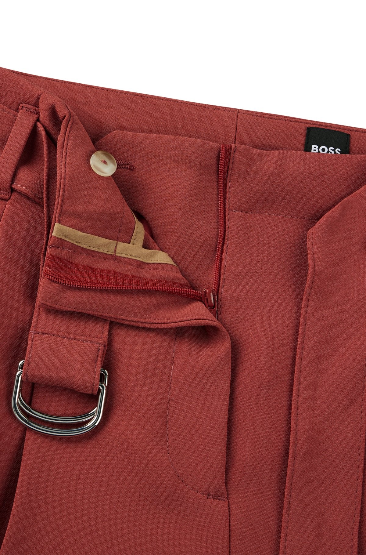 REGULAR-FIT CROPPED TROUSERS IN CREASE-RESISTANT CREPE - 6
