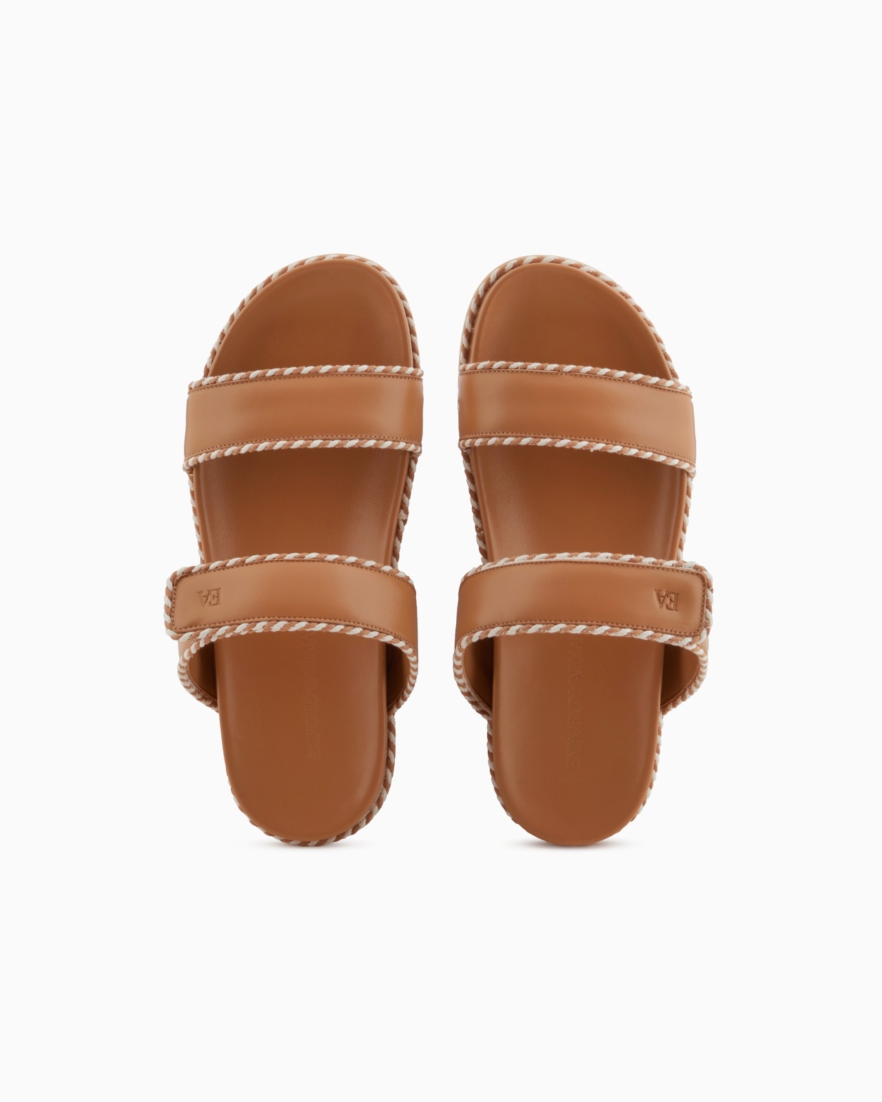 SANDALS WITH NAPPA-LEATHER STRAP AND TWO-TONE EDGES - 3