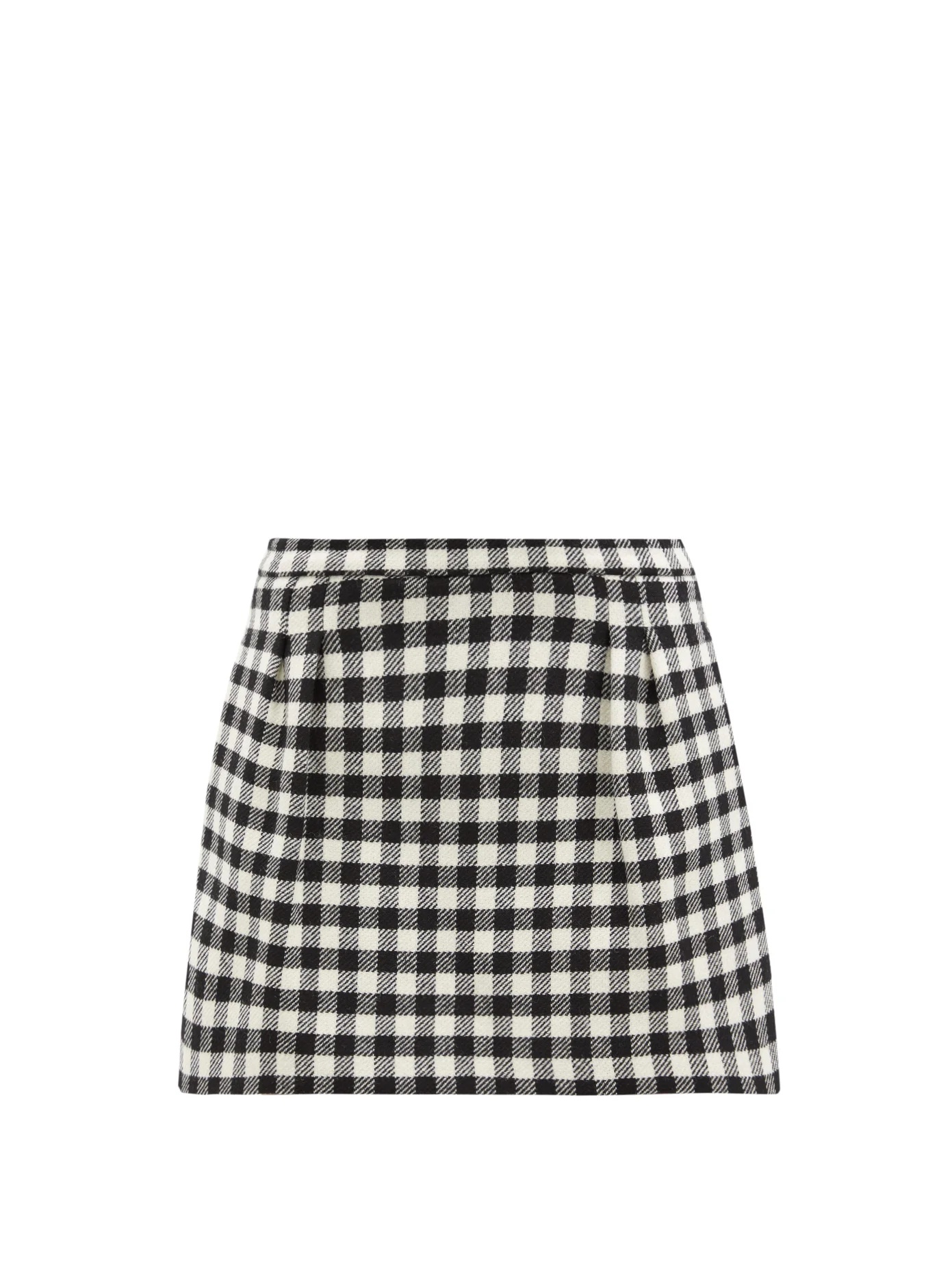 Checked wool-blend skort - 1