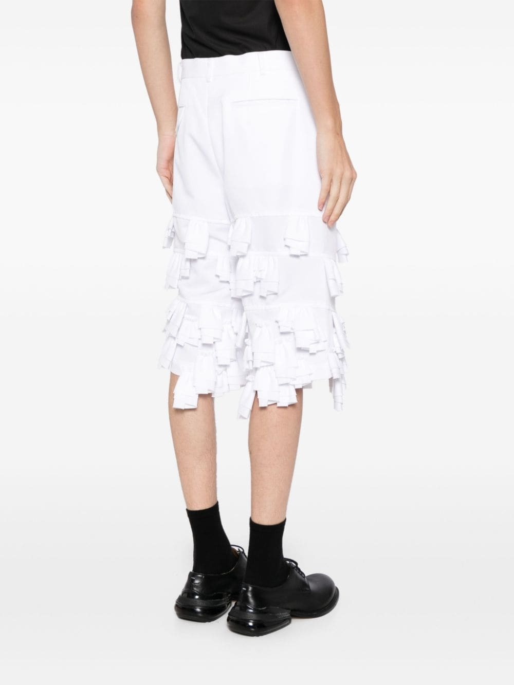 ruffle layered tailored short - 4