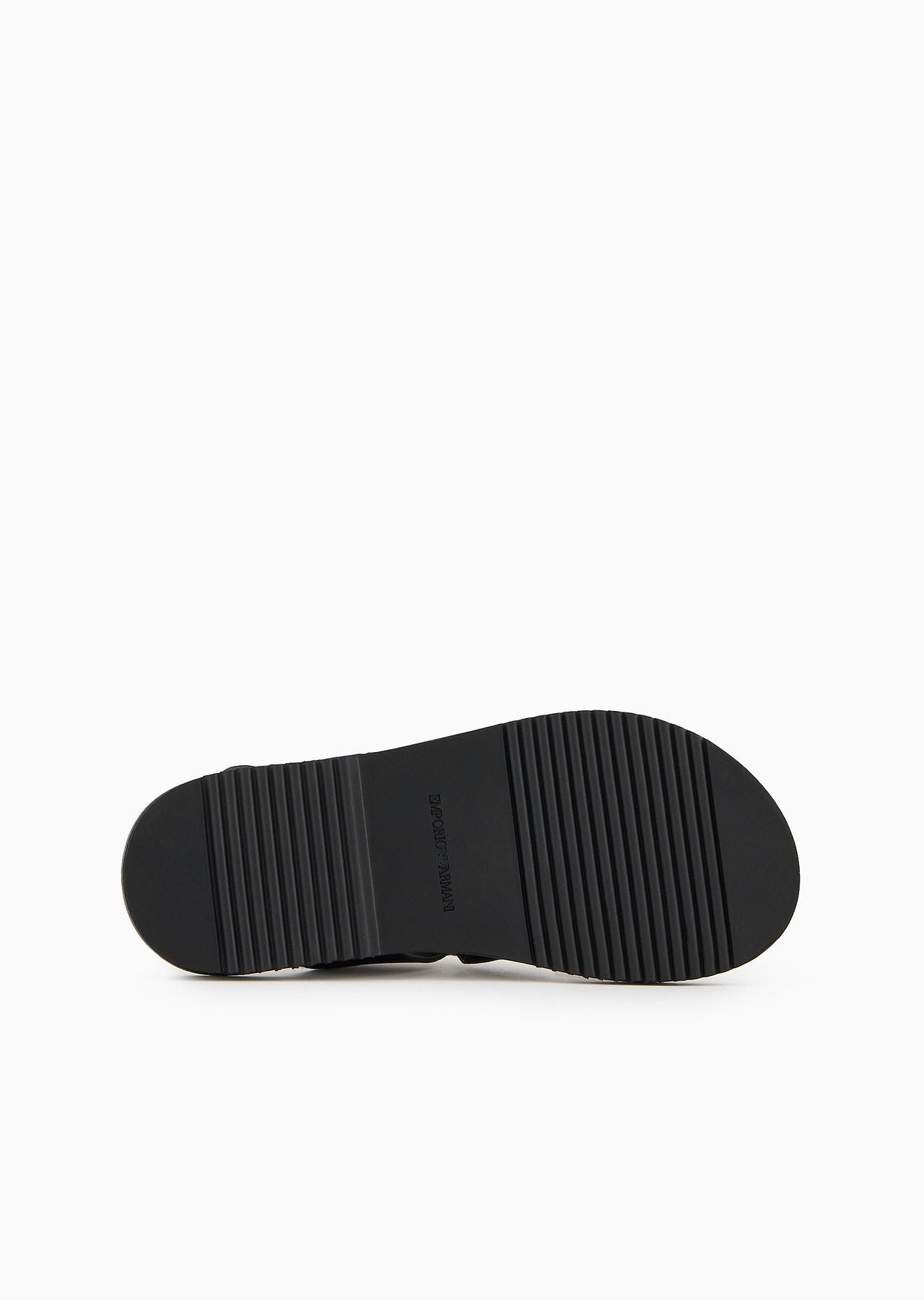 Leather cross-over sandals with logo tape - 6