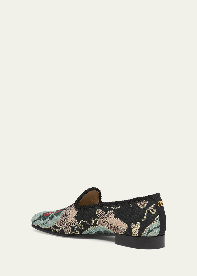 Valentino Men's Les Alcovettes Jacquard Loafers outlook