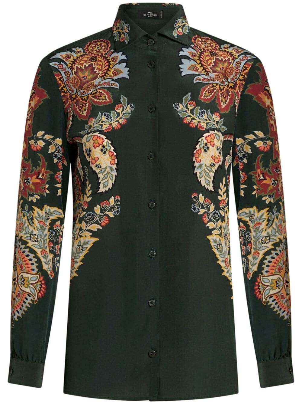 paisley-print silk shirt - 1