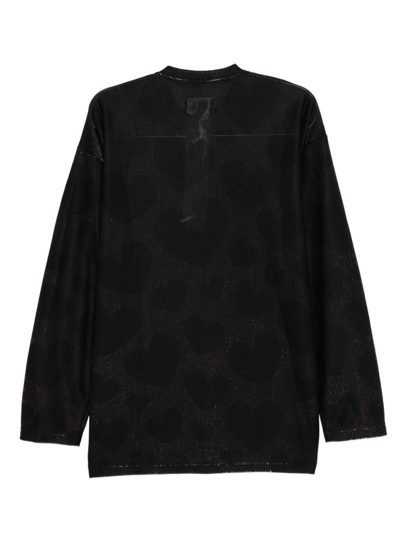 doublet heart-print sparkling T-shirt outlook