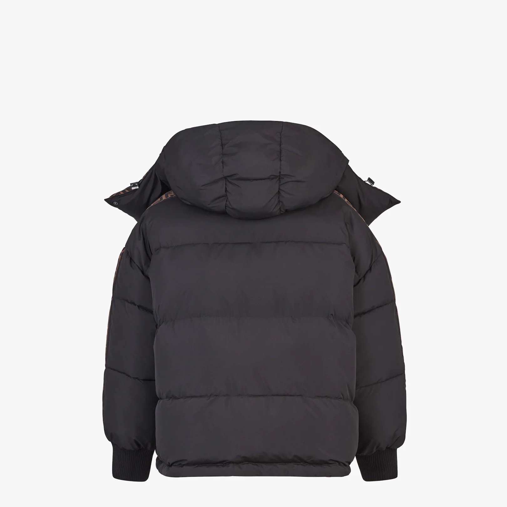 Black nylon down jacket - 2