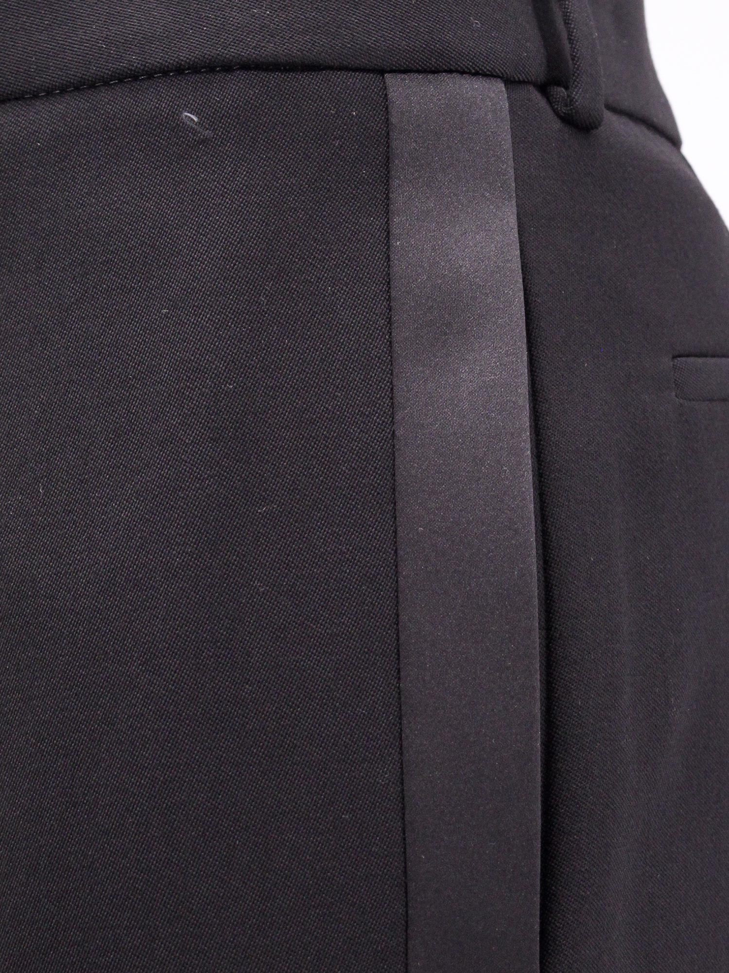 Tuxedo Wool Trouser With Satin Side Band - 3