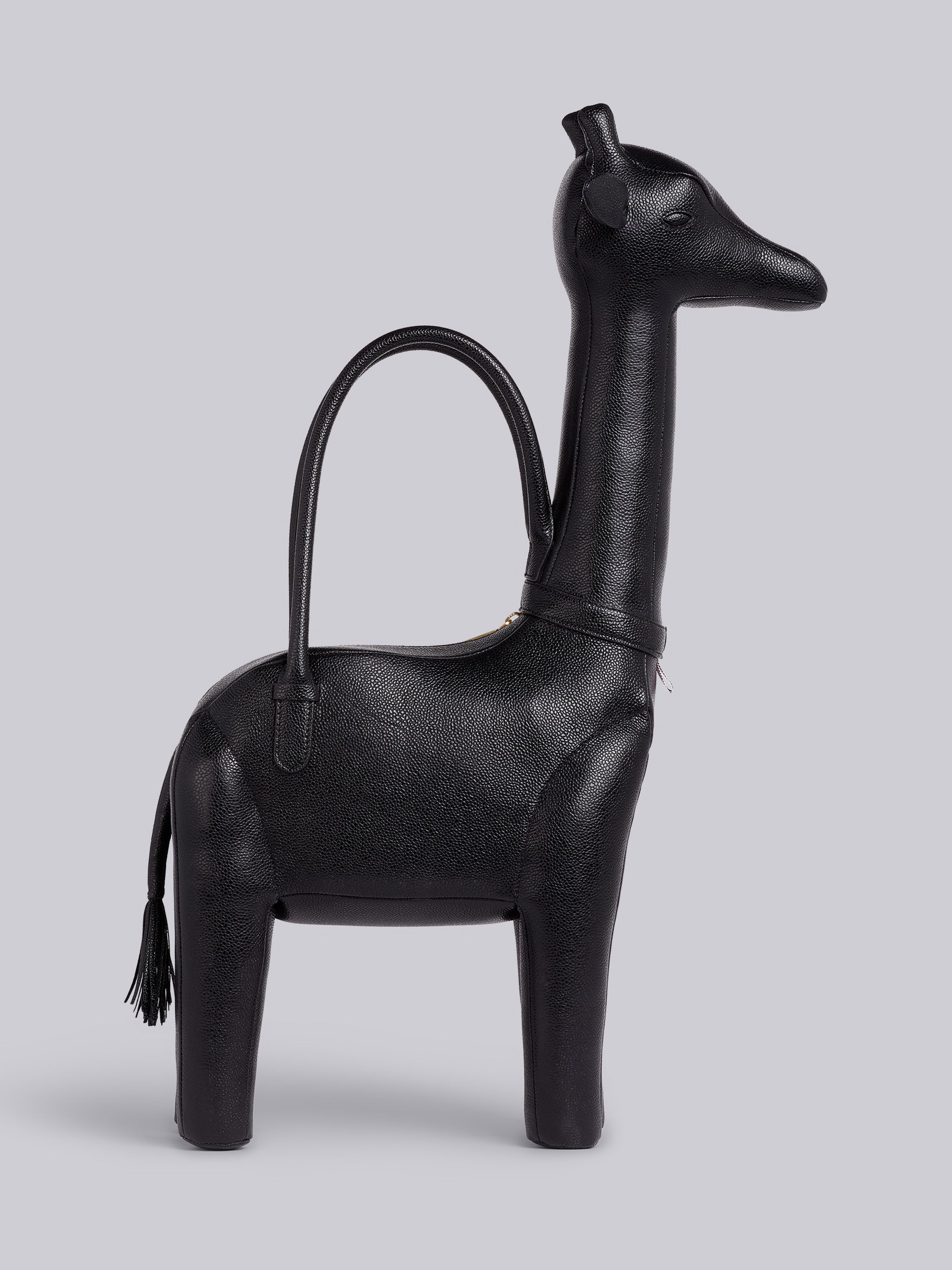 Black Pebbled Calfskin Giraffe Bag - 4