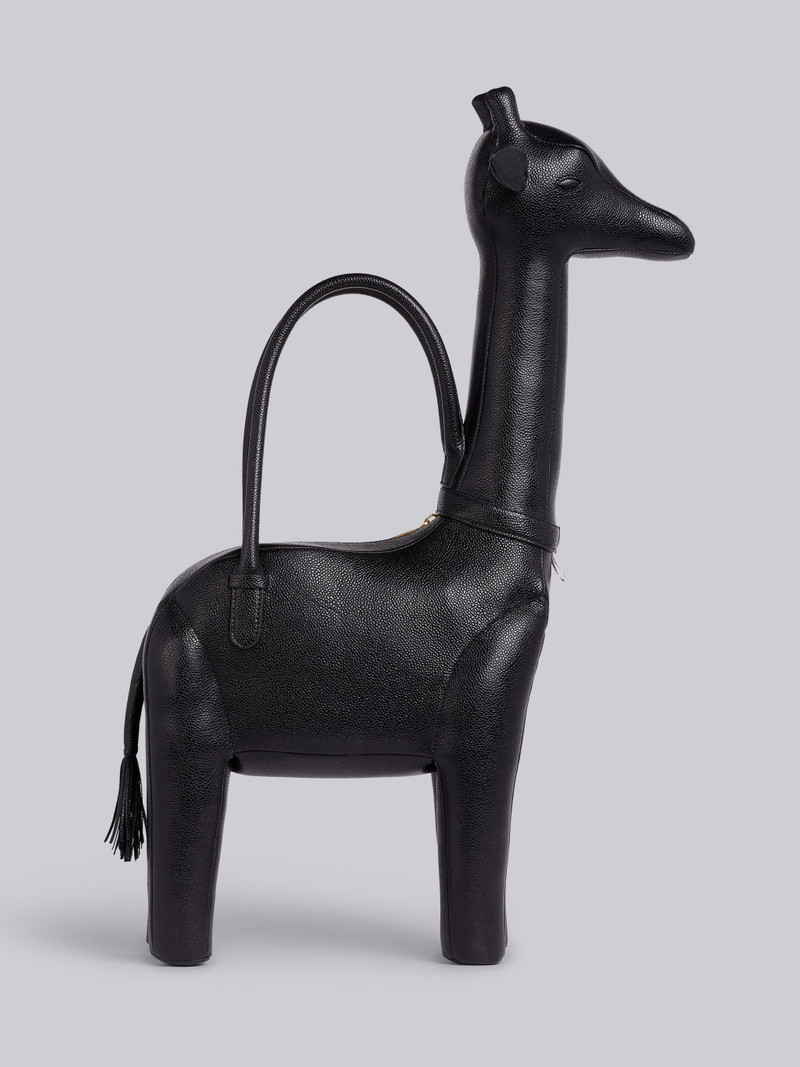 Black Pebbled Calfskin Giraffe Bag 4