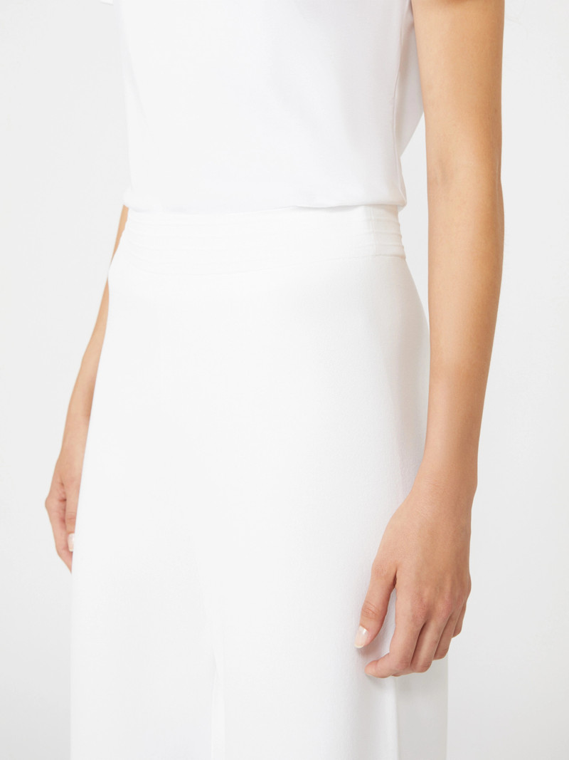 FINGERE Viscose crêpe yarn trousers - OPTICAL WHITE 5