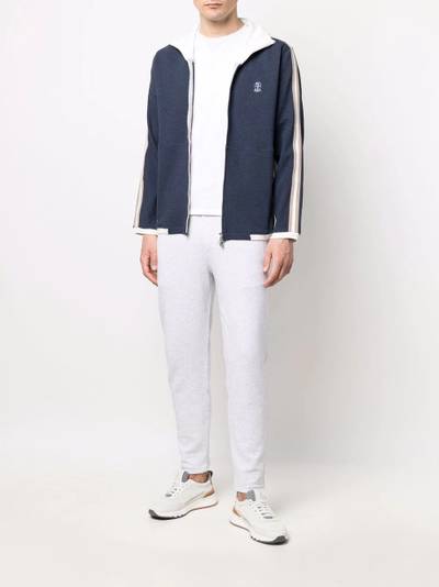 Brunello Cucinelli logo-print track jacket outlook