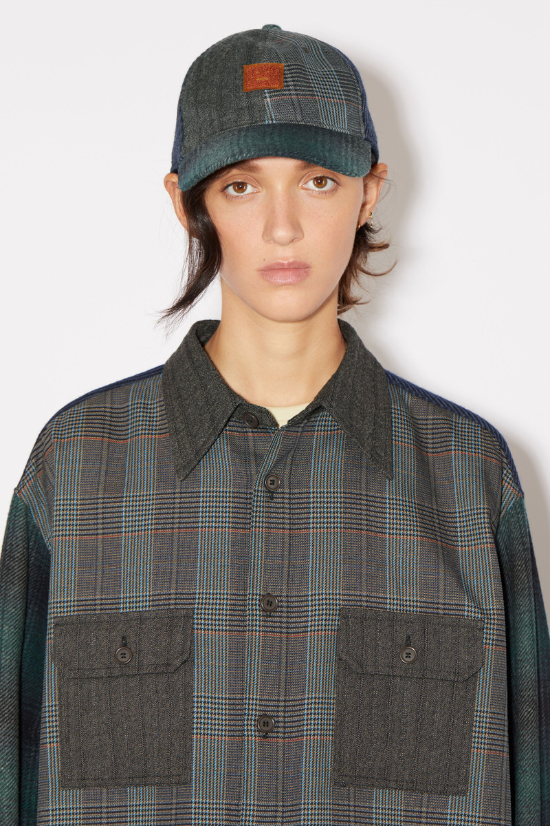Acne Studios Face patch cap - Blue/green outlook