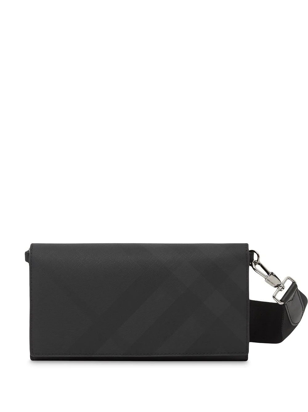 check print logo strap wallet - 1