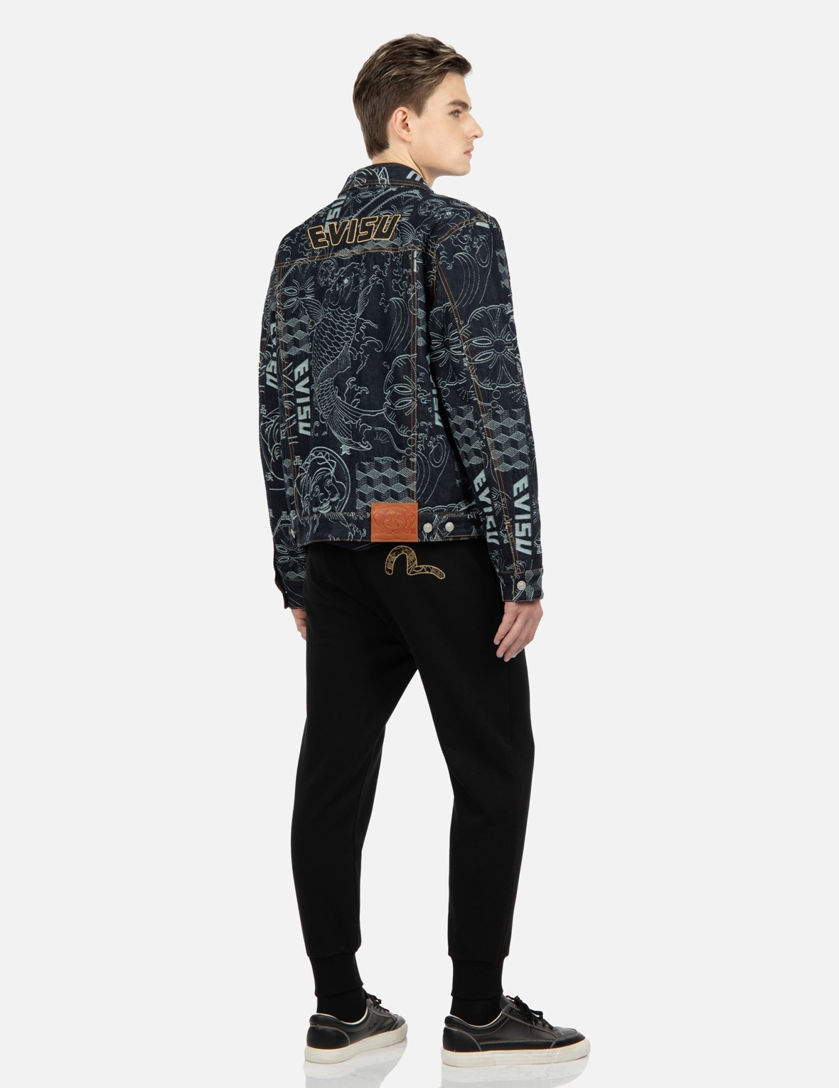 ALLOVER JAPANESE PATTERN JACQUARD DENIM JACKET - 4