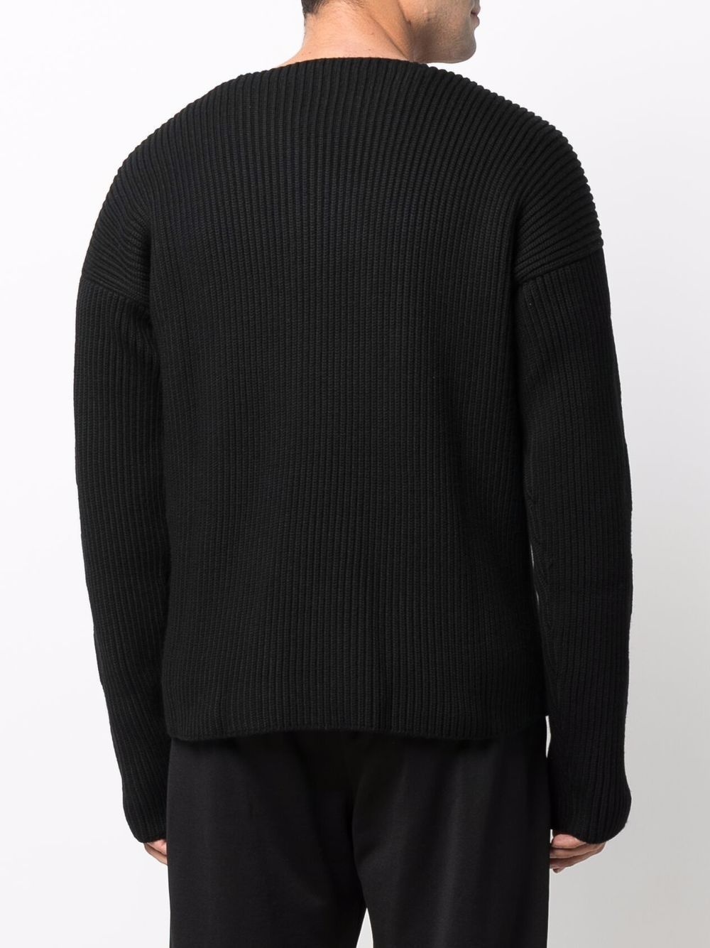 Diag stripe round-neck jumper - 4