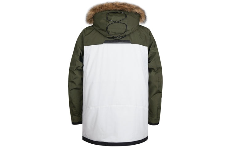 New Balance Winter Down Snow Parka Jacket 'White Green Black' NP94N011-KH - 2