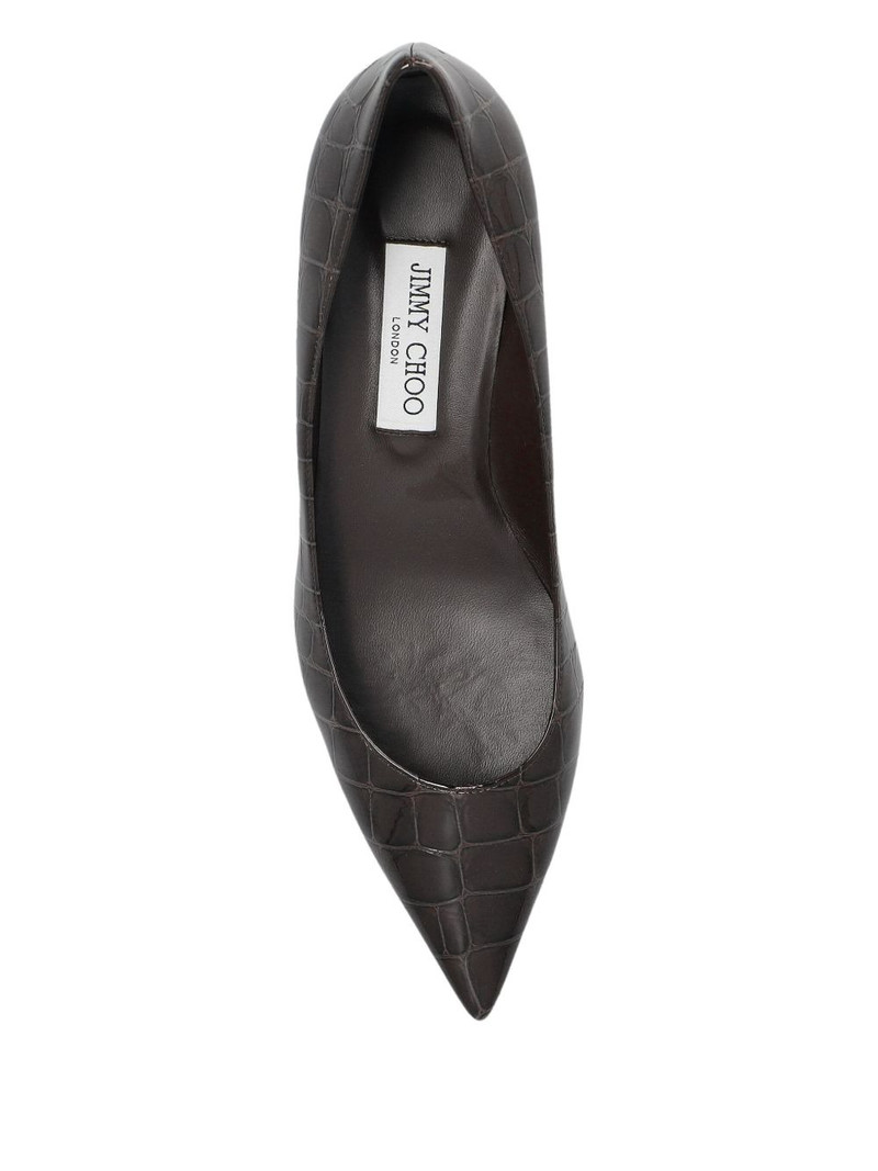 JIMMY CHOO pointed crocodile-effect pumps outlook