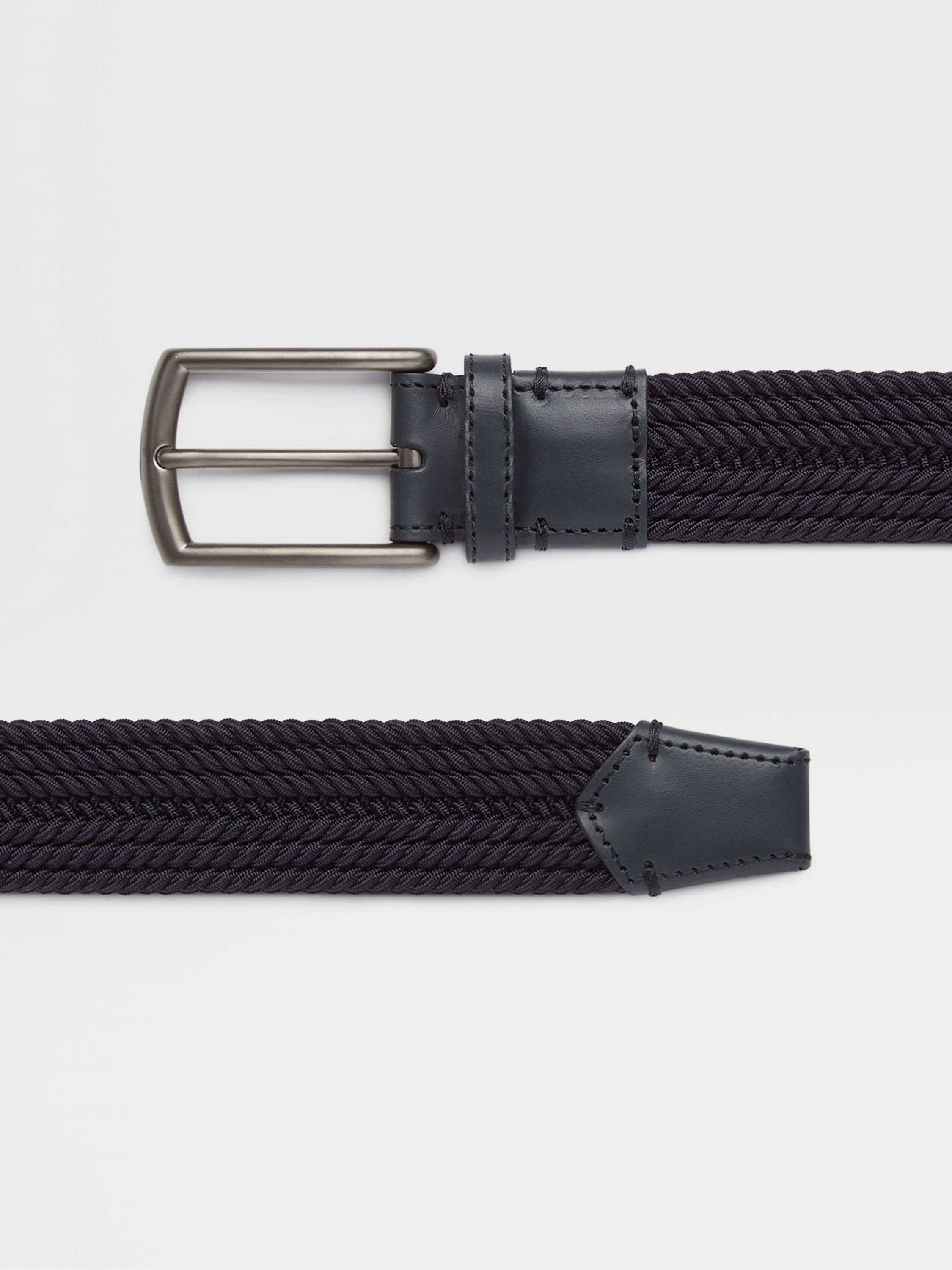 NAVY BLUE RAYON BELT - 2