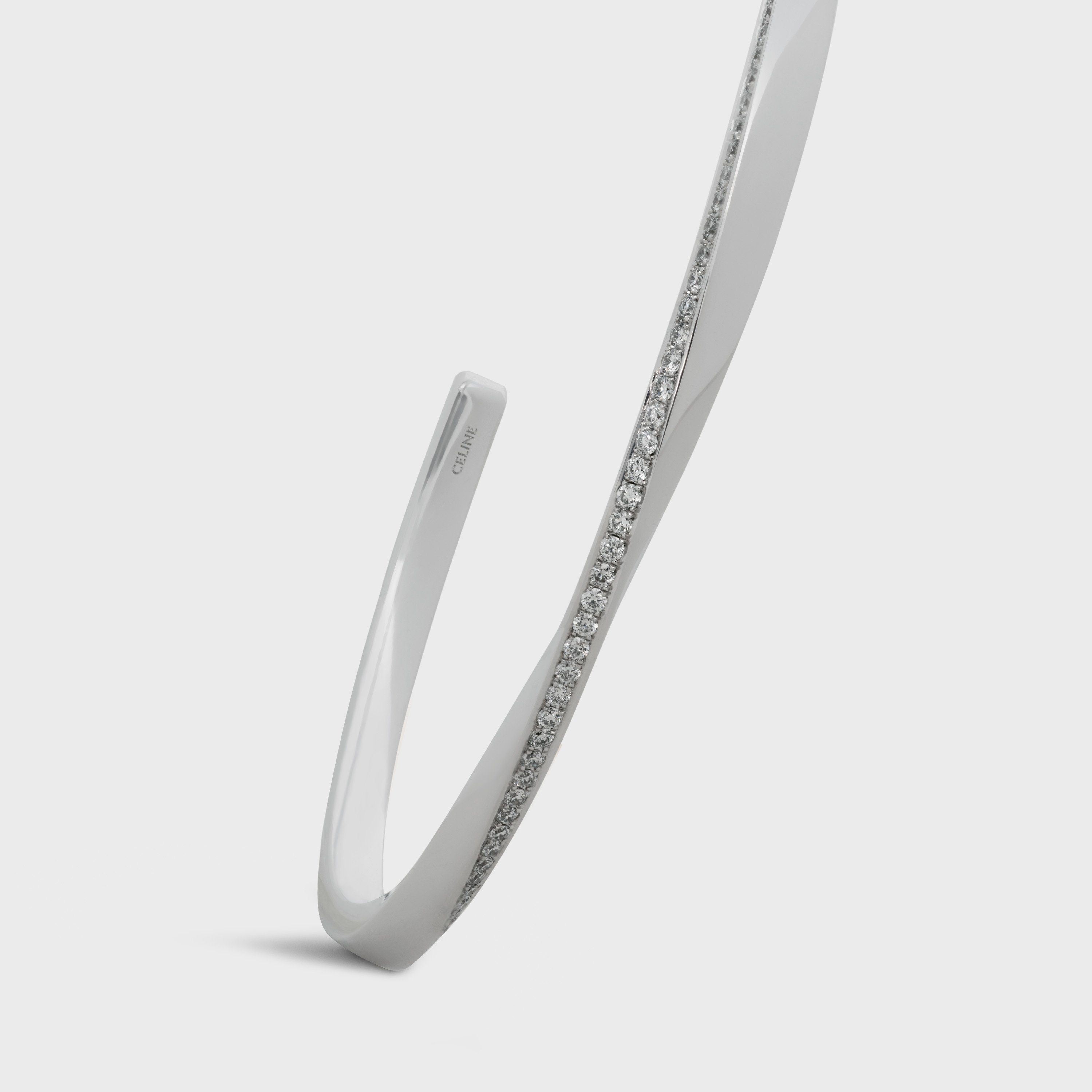 Torsion Bracelet in White Gold and Diamonds - 4