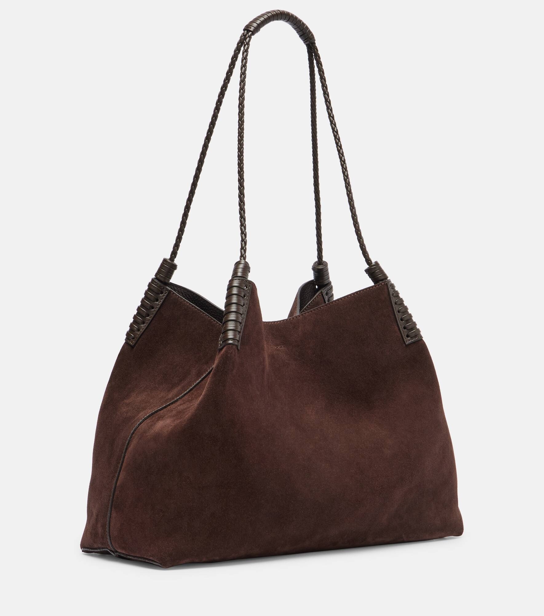 Libra Medium suede tote bag - 4