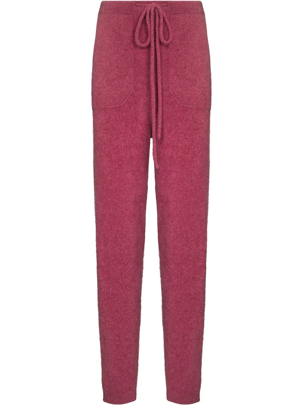 drawstring cashmere track pants - 1