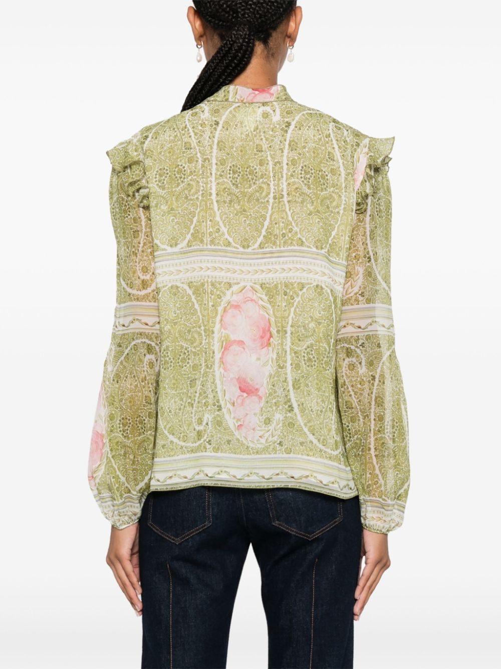 floral-print blouse - 4