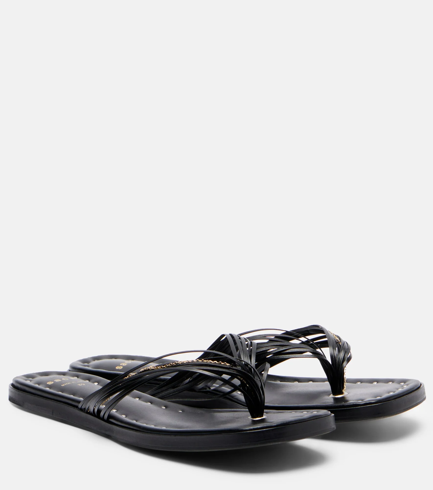 Leather thong sandals - 1
