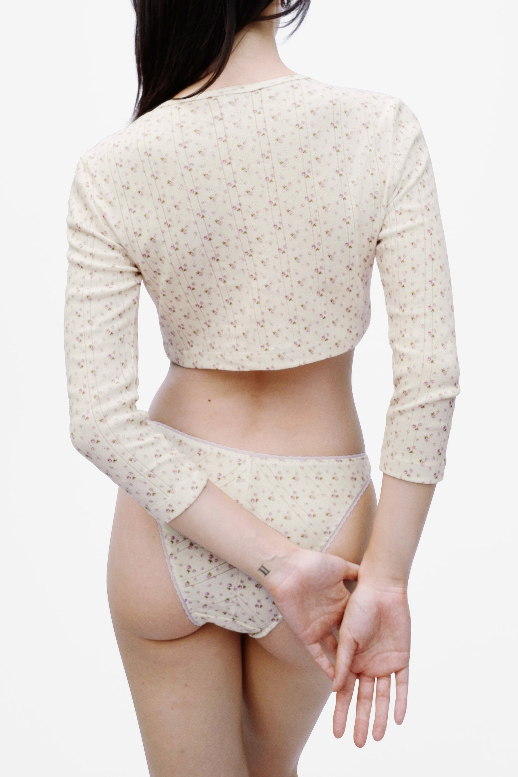 The Crop Cardi English Rose - 5