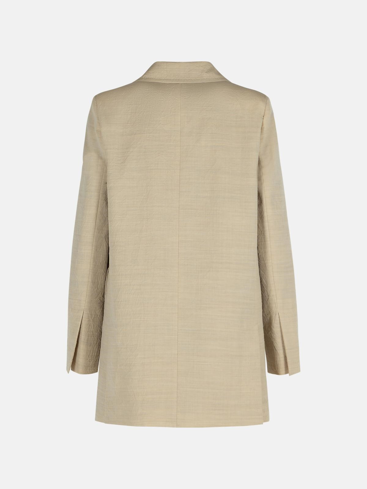 'ACACIA' BEIGE VIRGIN WOOL JACKET - 3