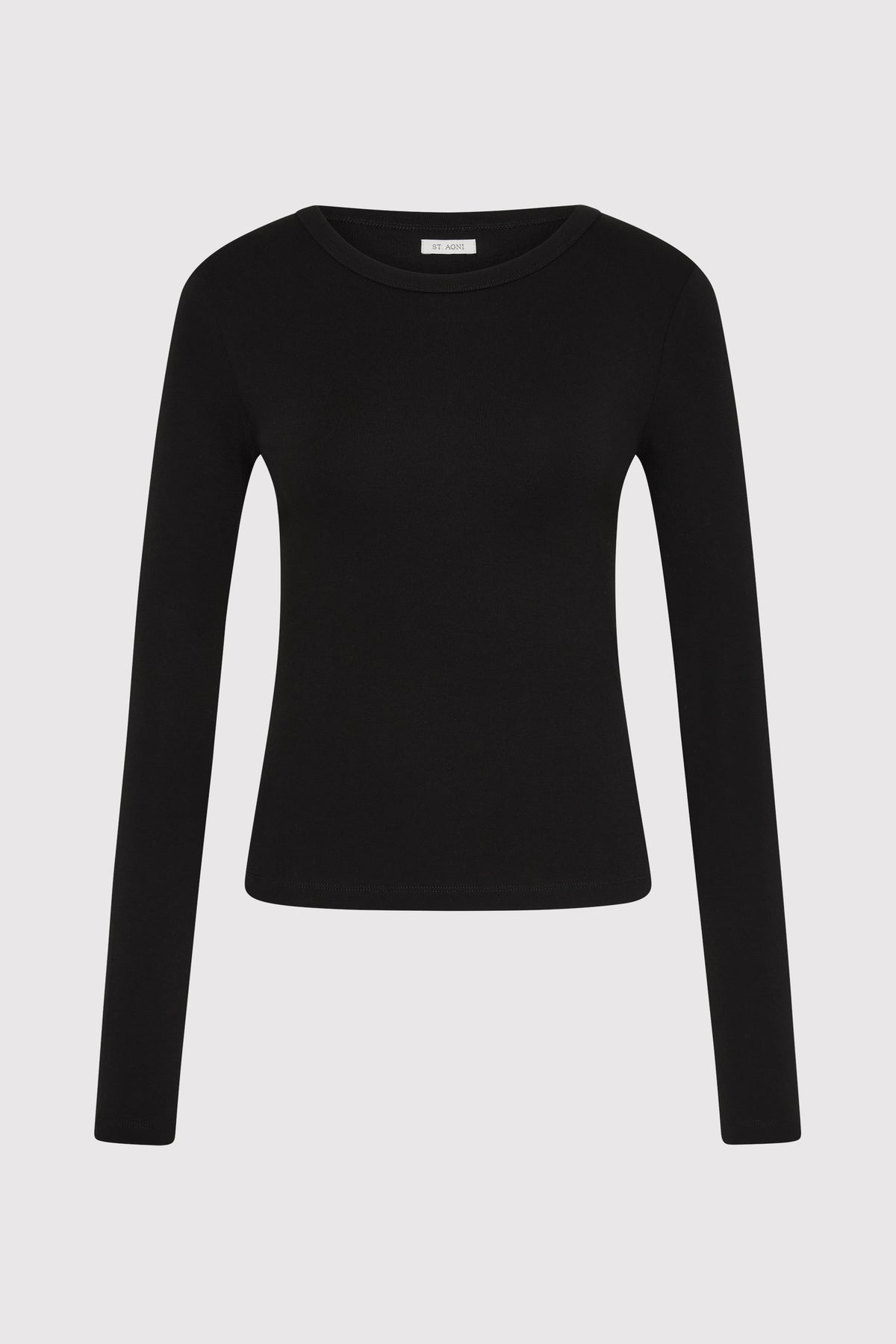 Organic Cotton Long Sleeve Top - Jet Black - 1
