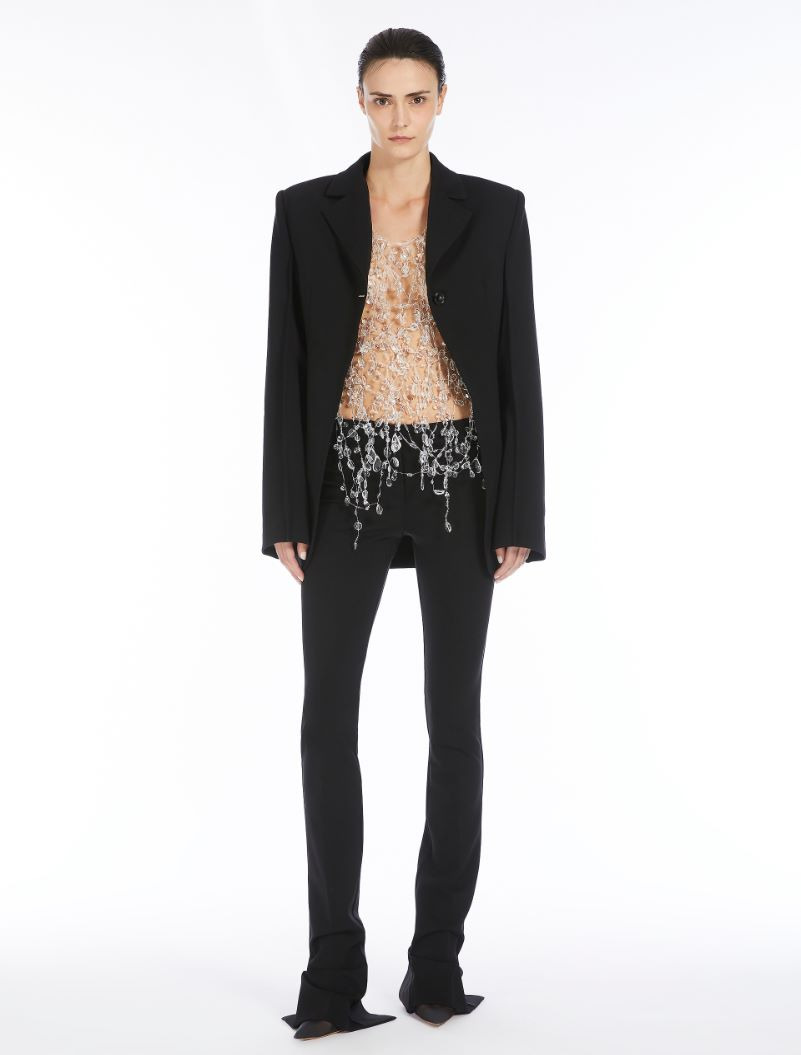 Stretch-viscose single-breasted blazer - RUNWAY - 2