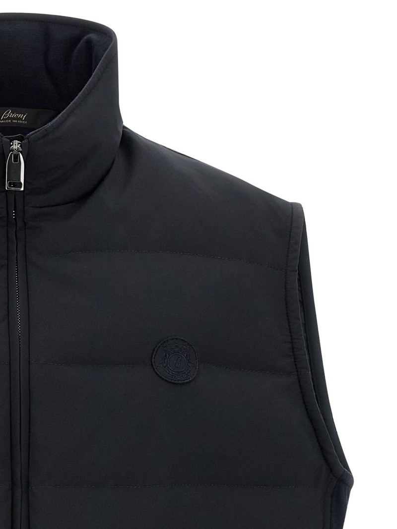 quilted logo-patch gilet 4