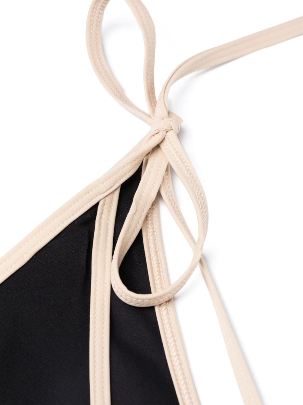contrasting-trim side-tie bikini bottoms - 3