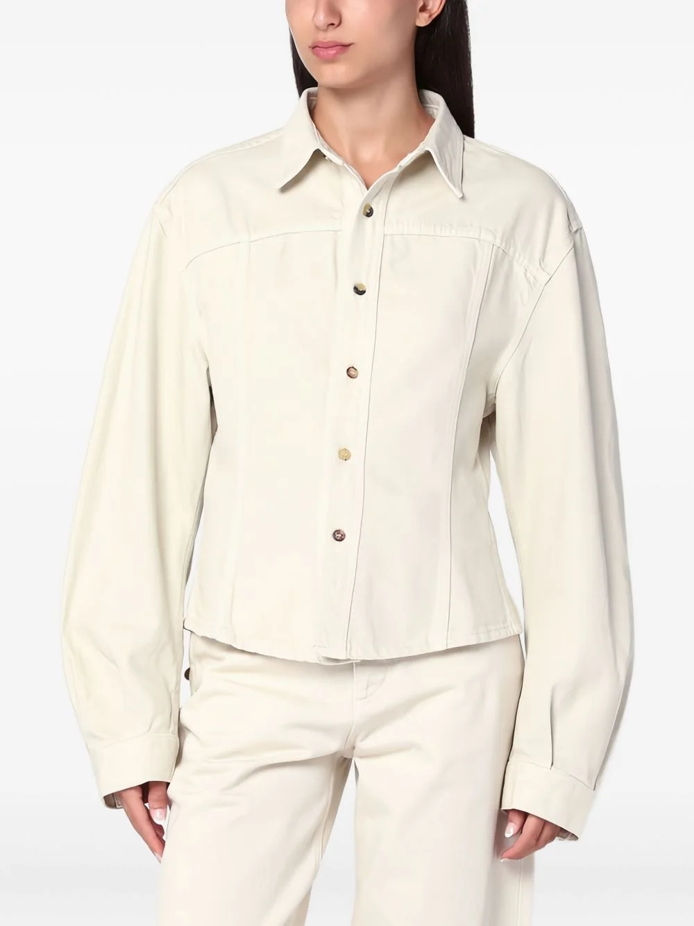 buttoned denim shirt - 1