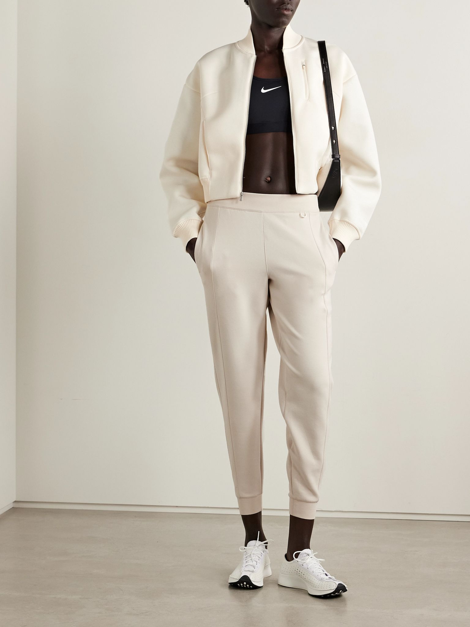 Destroyer modal-blend jersey bomber jacket Ivory - 2