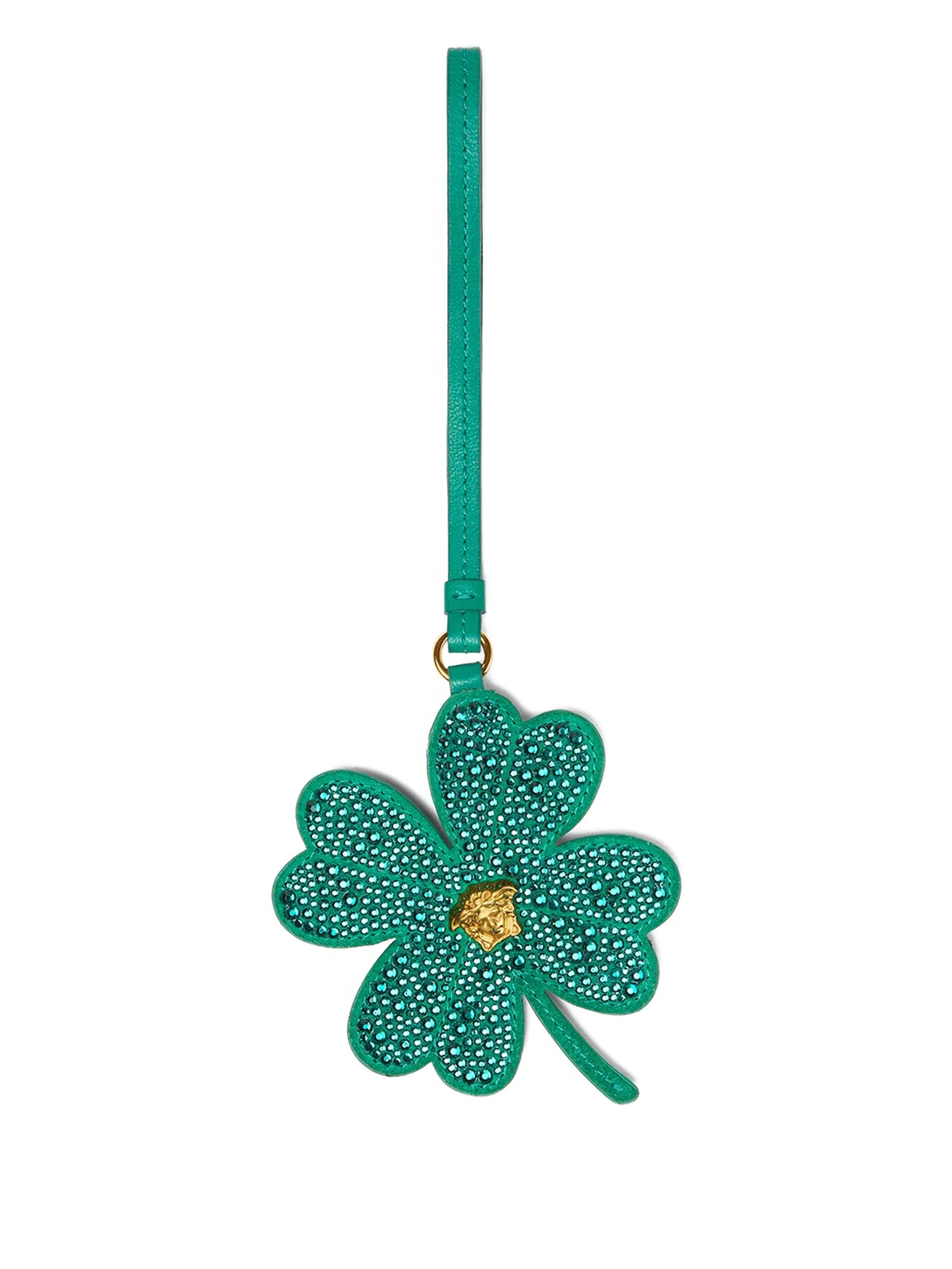 Versace Crystal-embellished Clover Keyring - 2