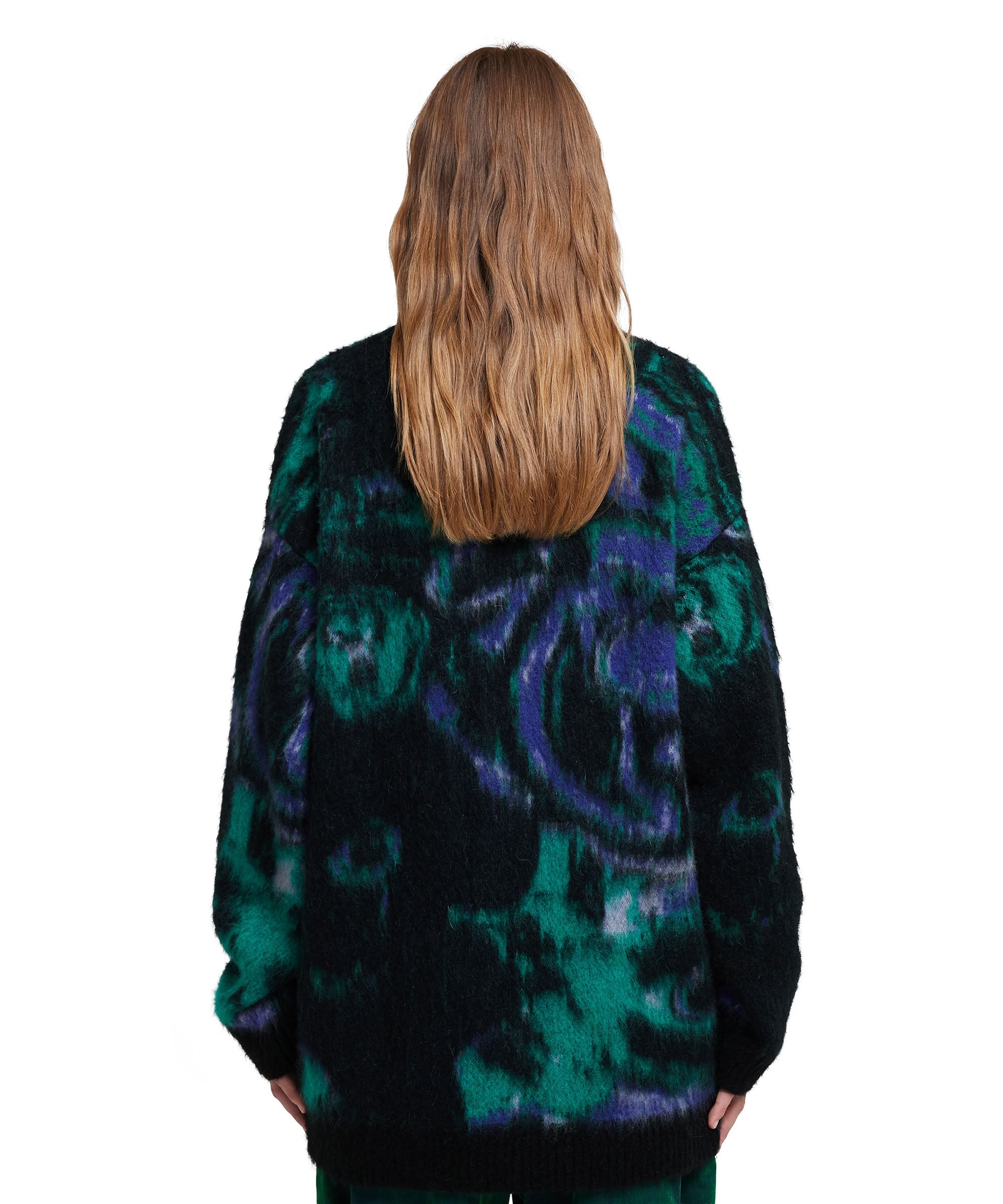 V-neck cardigan with "Magma" print - 3