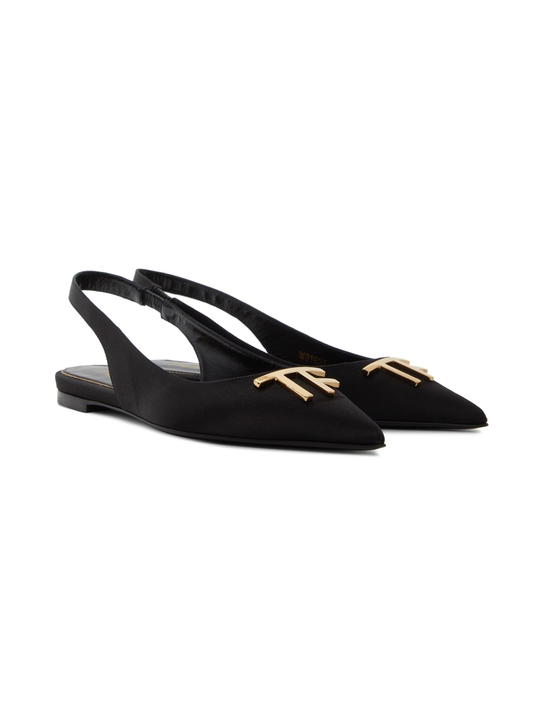 Black Slingback Ballerina Flats - 4