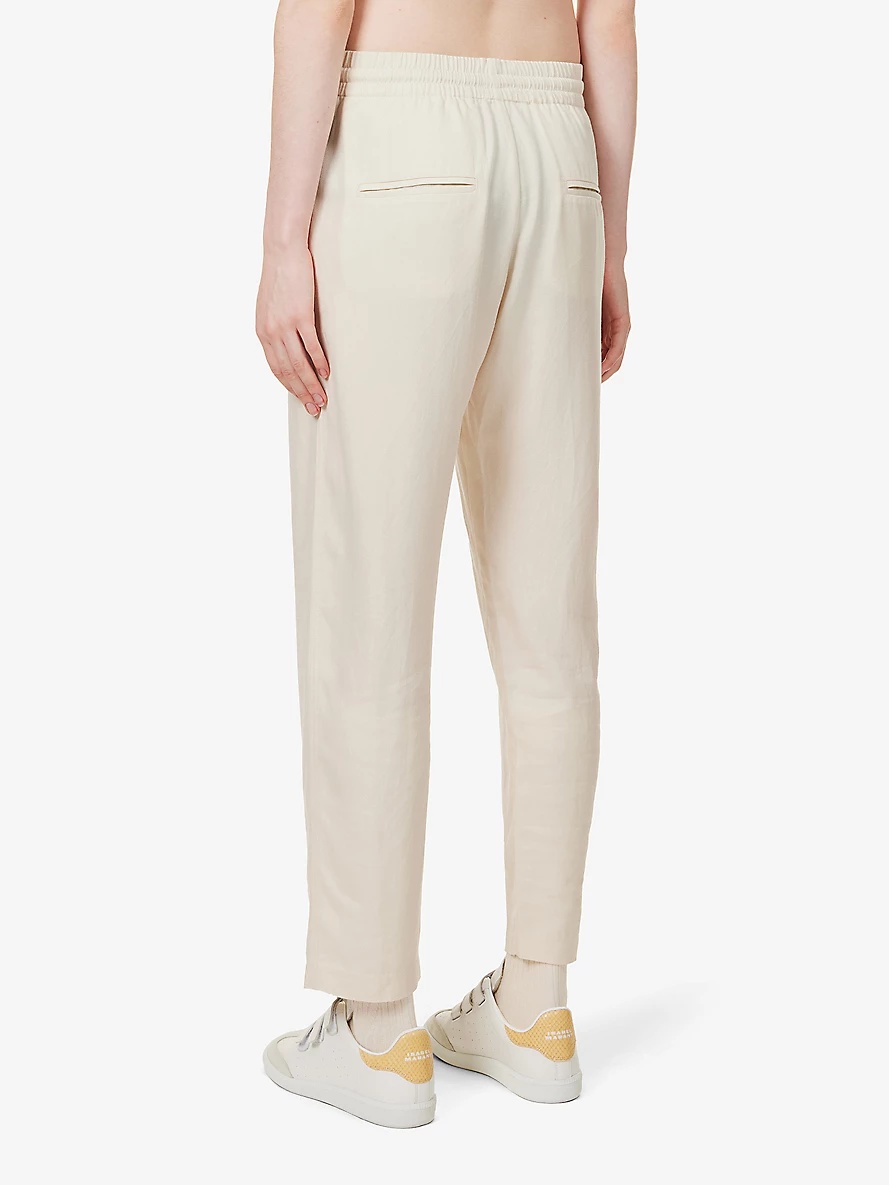 Berati tapered-leg mid-rise cotton trousers - 4