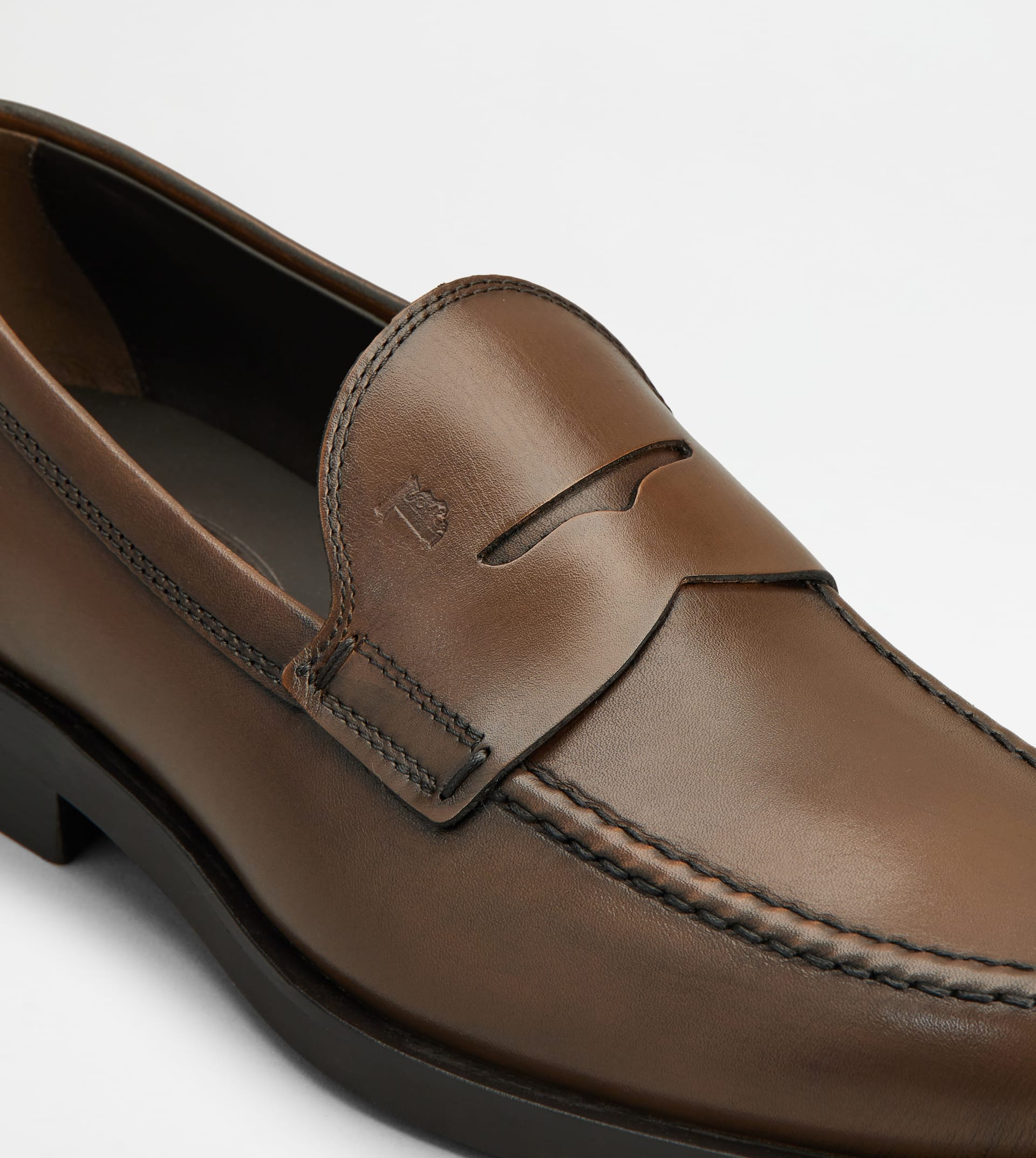 LEATHER LOAFERS - BROWN - 5