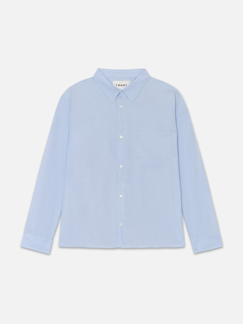 Relaxed Cotton Shirt in Light Blue - 1