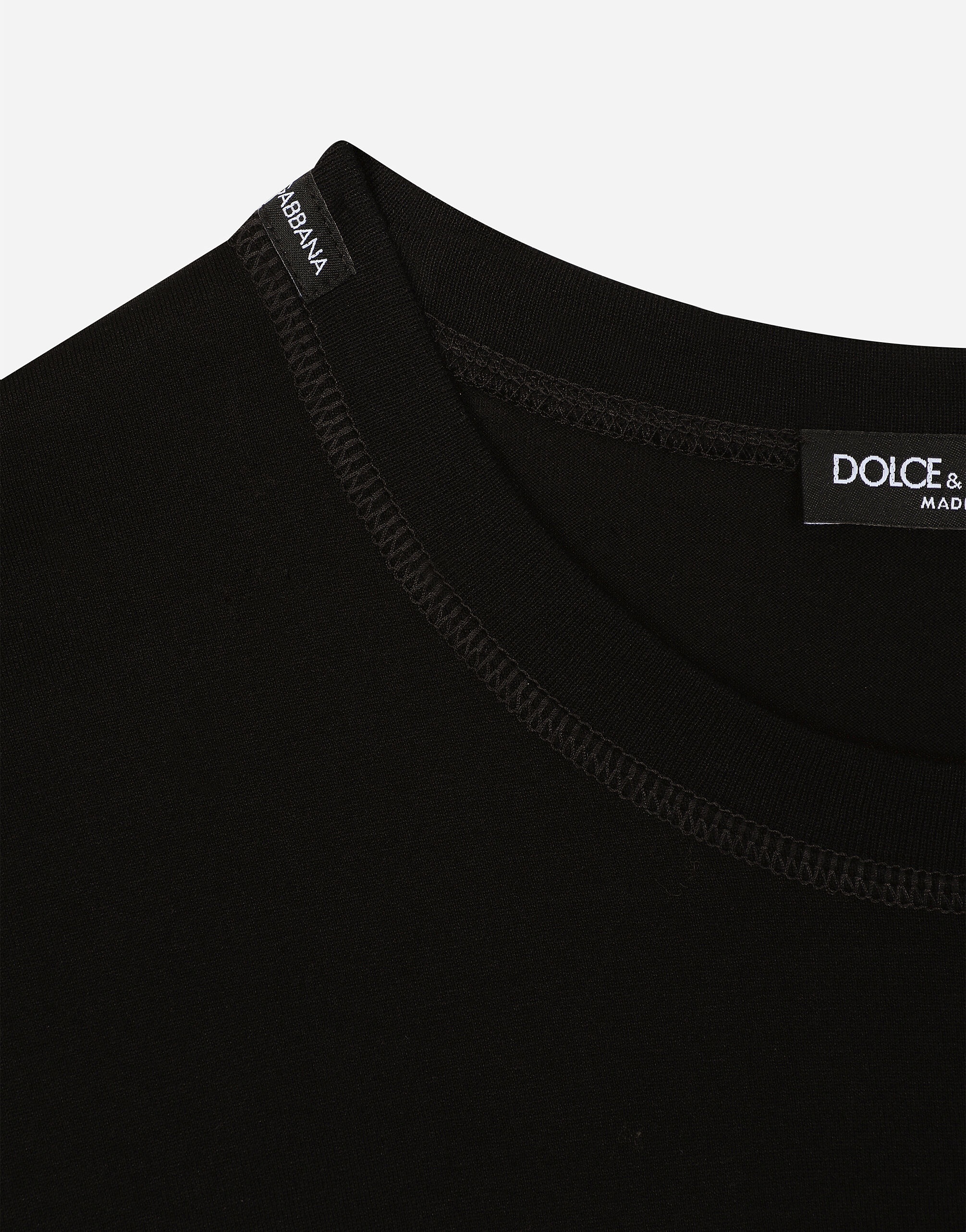 Cotton T-shirt with logo embroidery - 4
