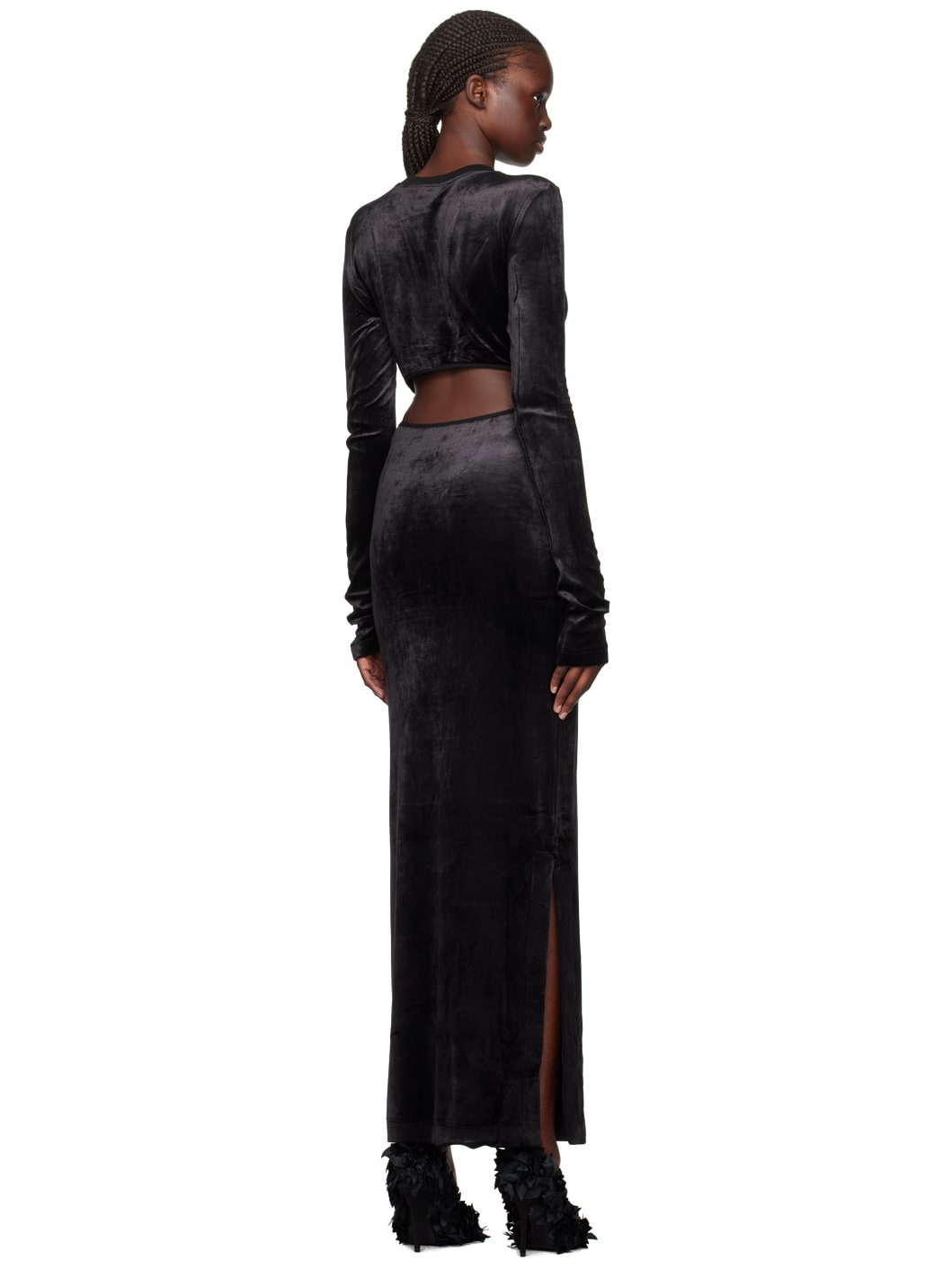 Black Keyhole Maxi Dress - 3