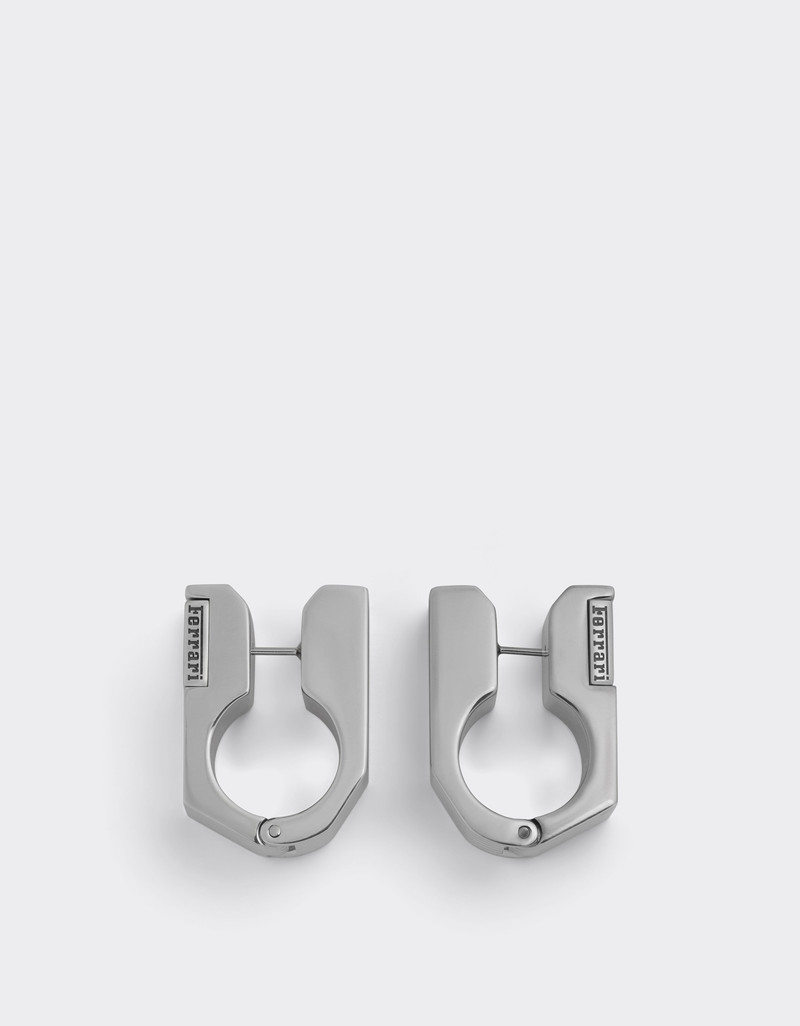 Textured metal earrings 1
