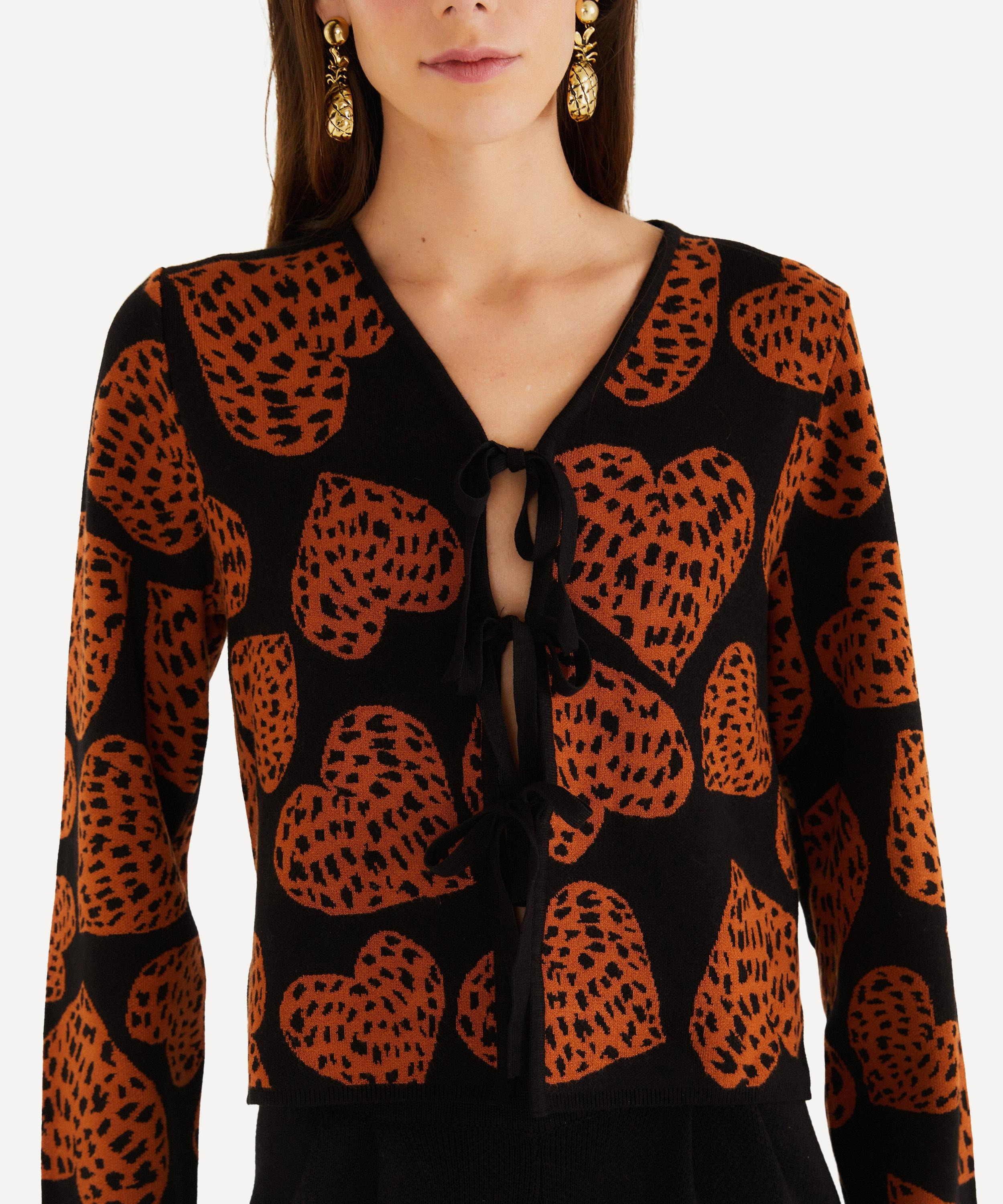 Leopard Hearts Knit Cardigan - 3