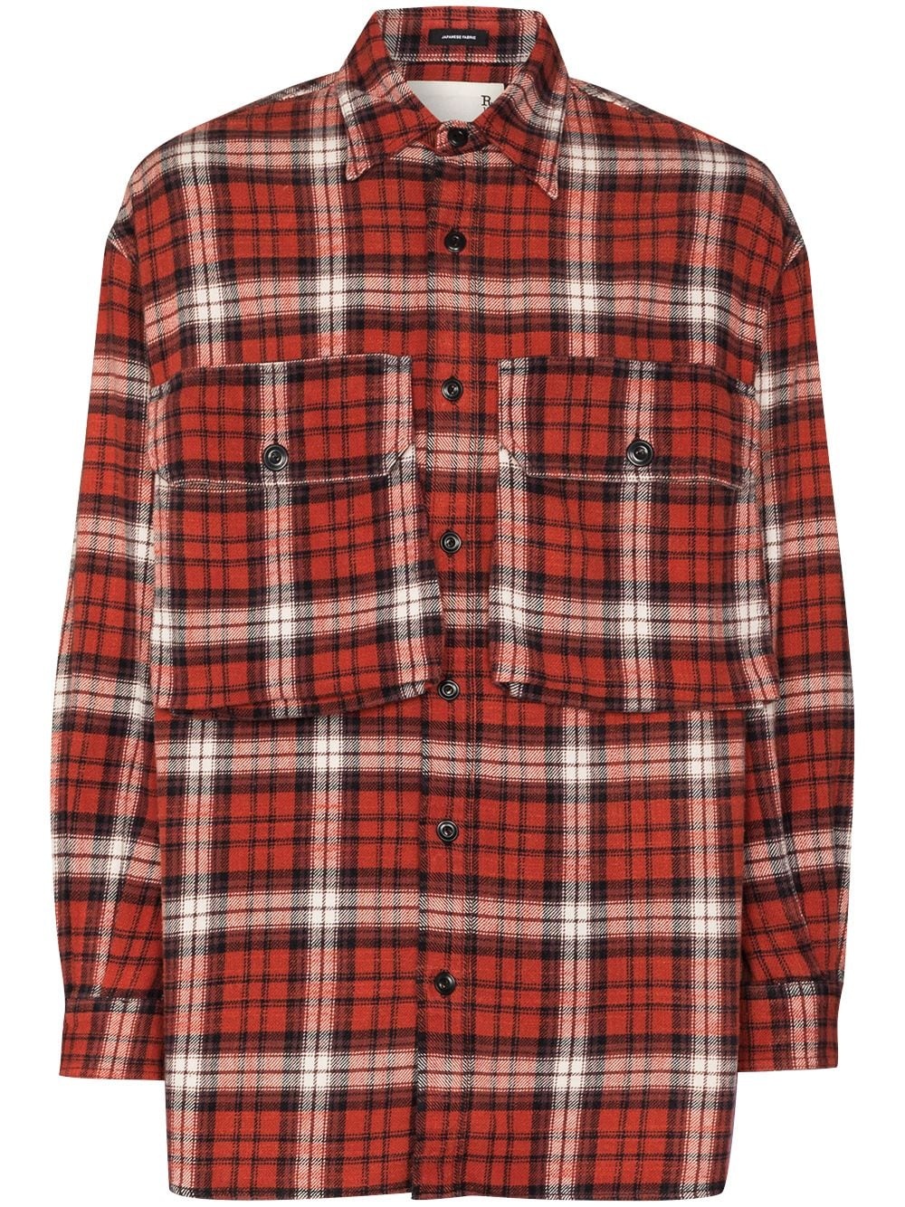 plaid-print long-sleeve shirt - 1