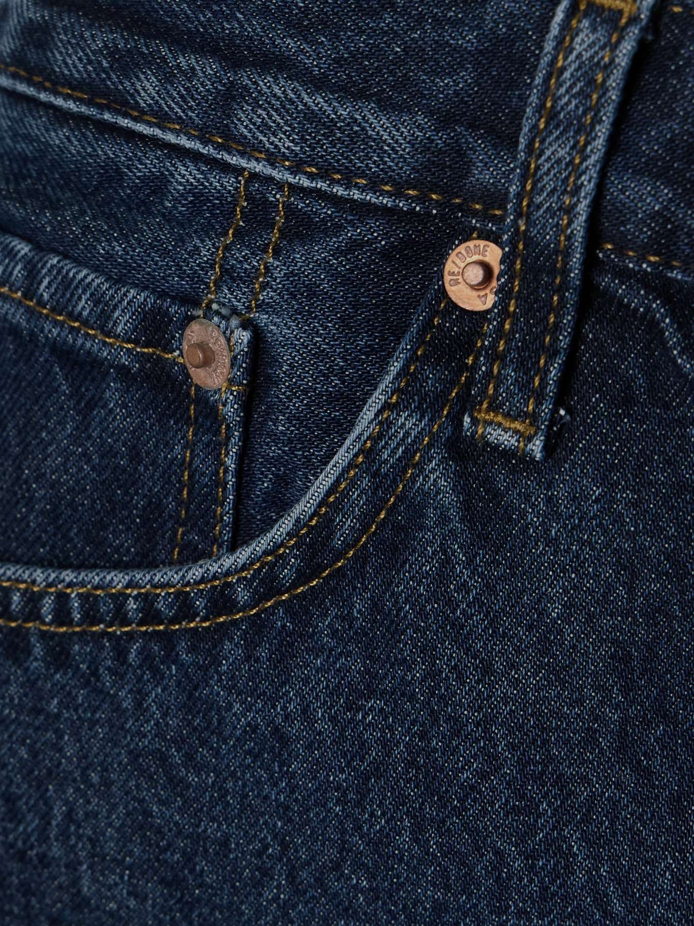 '90s Low Slung frayed organic denim shorts Dark denim - 4
