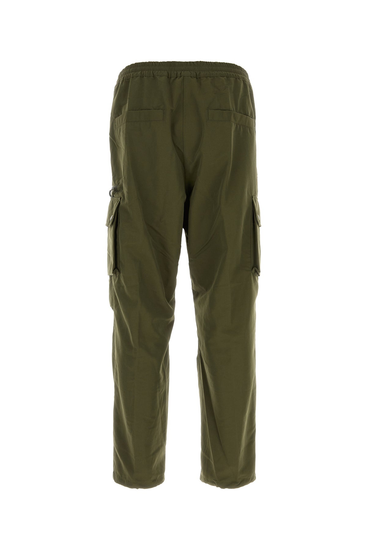 Army green polyester Irwin Pant - 2